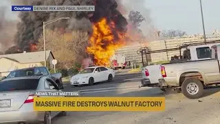 Massive fire at Live Oak walnut factory prompts evacuations