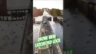DRONE VIEW LATCHFORD LOCK #shorts #drone #travel #dronevideo #dji #viralvideo #lock #river #birds