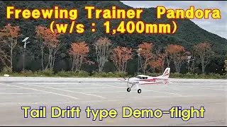 14. Freewing Trainer Pandora 4 in 1 :  Low-wing Tail-Drift type Test Flight.