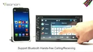 D2107 6.2 Inch 2din Digital Touch Screen DVD Player with iPod/Bluetooth/Steering Wheel Control