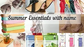 Summer essentials with name #summertime #summeressentials #summerspecial #summercollection