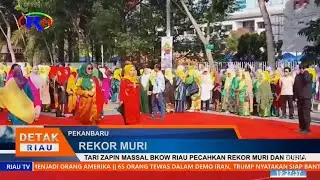 TARI ZAPIN MASSAL BKOW RIAU PECAHKAN REKOR MURI DAN DUNIA