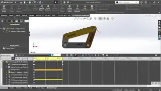 Motion study in SOLIDWORKS: 4-Bar Linkage Motion Analysis, Trace Path 02