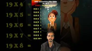 19 Table Trick 🔥 | Learn 19 Times Table in 30 Seconds | Maths Shortcut #mathdoesntsuck #coolmath