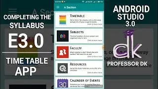 Simple Timetable App Tutorial E3.0 - Subjects and Syllabus Activity! (Android Studio 3.0)