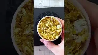 Using Gilding Flakes with Stencils - Stunning results! #cards #cardmaking #stencil #asmr
