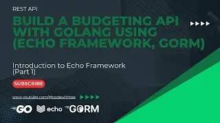Rest API: Introduction to Echo Framework (Building a Budgeting Backend with Golang Part 1)