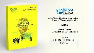 MMPC 006 UNIT 8 PRICING DECISIONS PART 03