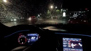 POV RAINY NIGHT DRIVE | 550HP CHALLENGER SCATPACK