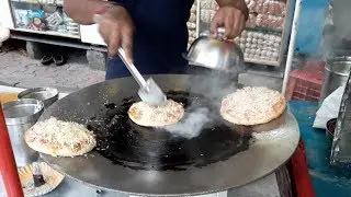 NO OVEN Street Pizza | INDIAN STYLE 2-Minute Pan Pizza | Indian Street Food