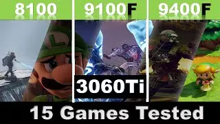 Intel 8100 vs 9100f vs 9400f with RTX3060ti in 1080p 1440p