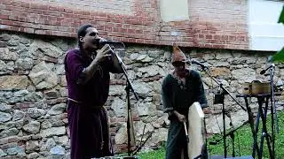 Medieval ethno trance band Varkocs from Samorin, southern Slovakia plays tune on Pribinova Nitrawa.