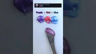 Satisfying color mixing - Purple+Red+Blue #shorts #asmrart #colormixing
