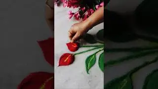 Daily Simple Rangoli ✨ | Easy Trick to Draw Lily#kolam #muggulu #shortvideo #shorts