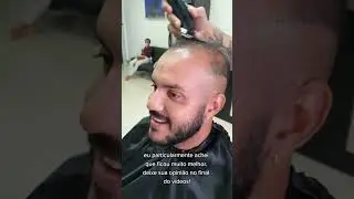 cliente assumiu a careca igual eu! eu achei bem melhor #viral #barbearia #barbeiro