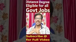 Open Degree -Distance Degree -Eligible for all Govt jobs -UGC |Shorts |Journey with Joga Rao|