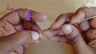 New star shape crochet motif pattern using wheat & gold beads | earrings, latkhans & saree tassels