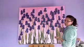 Big iris painting part 28