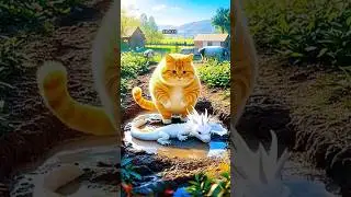 🐱🔥 Brave Cat Saves Baby Dragon | Unbelievable Friendship Story 🐉💖