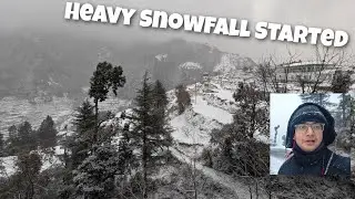 Heavy Snowfall Started at Dhanaulti Surkanda Devi Uttarakhand | Snowfall in uttarakhand 2025
