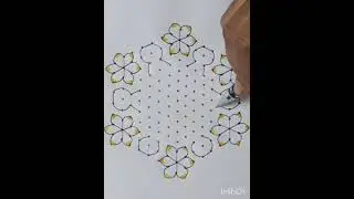 💥15*8 rangoli💥 New year rangoli 💥special rangoli design with dots 💥 Diwali rangoli design 💥muggulu  