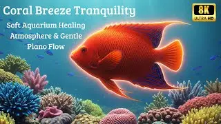 Coral Breeze Tranquility: Soft Aquarium Healing Atmosphere & Gentle Piano Flow