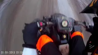Lumet suli radalta (mönkijällä radalla)