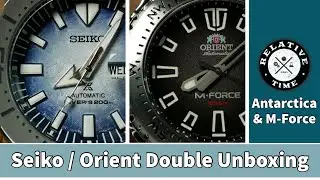 Распаковка двух часов Seiko Antarctica Monster и Orient Land M-Force!