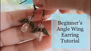 Tutorial to Create Simple Angle Wing Earrings. Beginner&rsquo;s Jewelry Making Tutorial. Products linked.