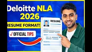 👉Deloitte NLA 2026 Resume Format | Official Resume Tips for Freshers #deloittenla #resumetips