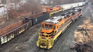 Providence & Worcester Railroad - Snow, Switching and Slack Action in Willimantic, CT