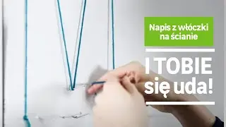 Napis z włóczki na ścianie. Dom z pomysłem