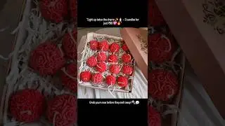 These rose ball candles are not just pretty&mdash;they smell divine too🌹Perfect for gifting💝 DM to order 📩
