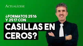 &iquest;Diligenciamiento de formatos 2516 y 2517 con casillas en ceros?