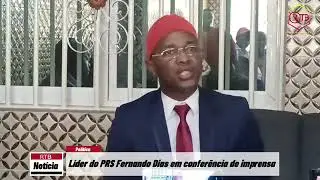 Líder do PRS Fernando Dias em conferência de imprensa