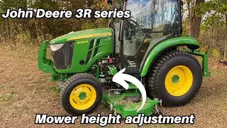 Регулировка высоты косилки средней высоты для трактора John Deere серии 3R