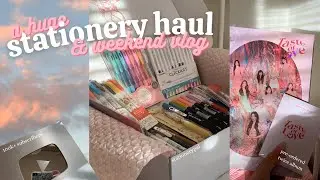 weekend vlog // stationery haul • twice pre-order album • hotpot • unboxing silver play button ❤️