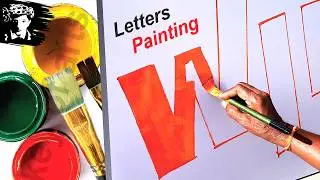3D Letters Sign Painting Win Design Writing Style in English - key of arts