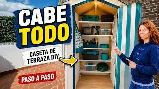 Aprende a Construir 🛠 una CASETA de MADERA para tu TERRAZA  [📐INCLUYE MEDIDAS]