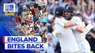 Ashes series alive after gripping England run chase at Headingley | 9 News Australia