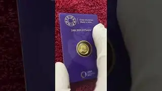 1 gram lotus gold coin by MMTC PAMP with 999.9 purity