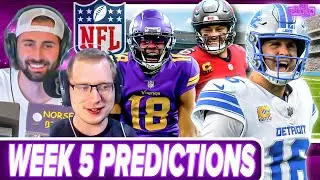 NFL Week 5 Predictions: Lions-Bengals, Vikings-Browns, Bucs-Seahawks + Packers TOP 5 Power Rankings?