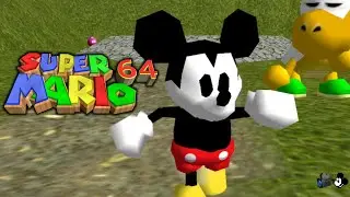 Super Mickey Mouse 64 Skin HD Textures Realistic Nintemod Eluxi Full Screem 16:9 (Gameplay Android)