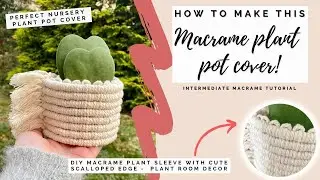 DIY Macrame Plant Pot Cover - plant sleeve for nursery pots | beginner & intermediate friendly! 🌱