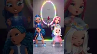 Amaya and Skyler Dance with the Littles! 🩵🌈 | Rainbow High #Shorts