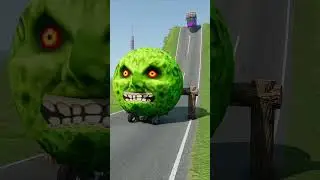 Long Capsule Buses vs Logs Trap in the game BeamNG.drive