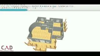 Simple 3 bedrooms, 2 bathrooms layout in Chief Architect X12 (Time Lapse)