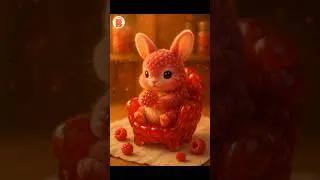 Baby Raspberry Bunny Eating ✨🐇 | Satisfying Cute ASMR #asmr #cutepet #satisfyingvideo #aiart