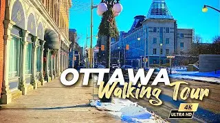 Winter Walking Tour of ByWard Market🇨🇦 4K UHD ASMR
