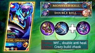 DOMINANCE ICE & NECKLACE OF DURANCE ITEM FOR ZHASK!!ANTI-HEALER BUILD=MLBB
